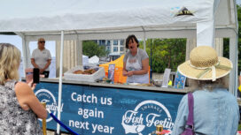 Fishmonger Julia Noone and Swanage Bay Fish led a live cooking demonstration