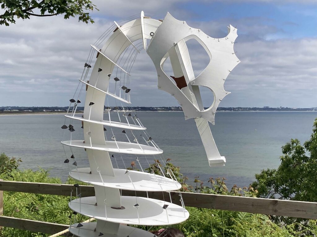 Seahorse sculpture at middle beach Studland