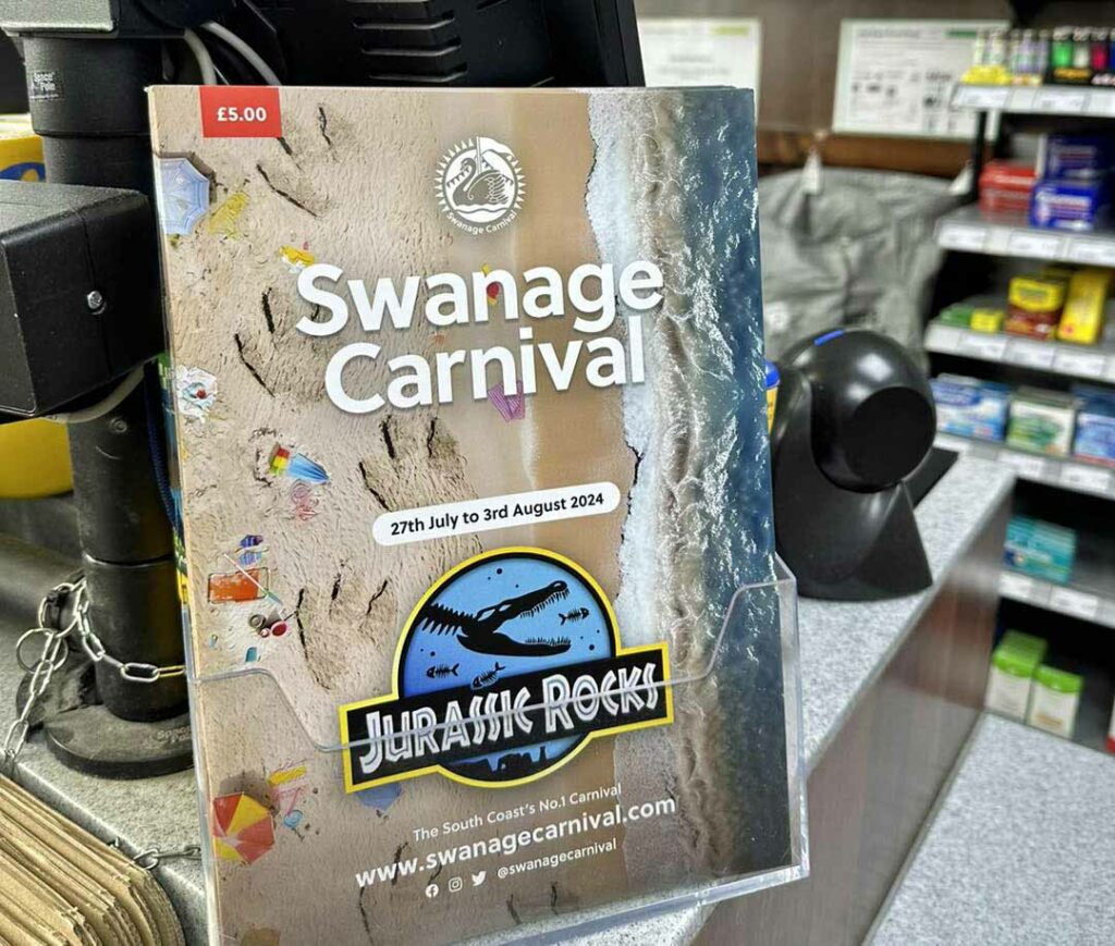 Swanage carnival programme at Costcutters