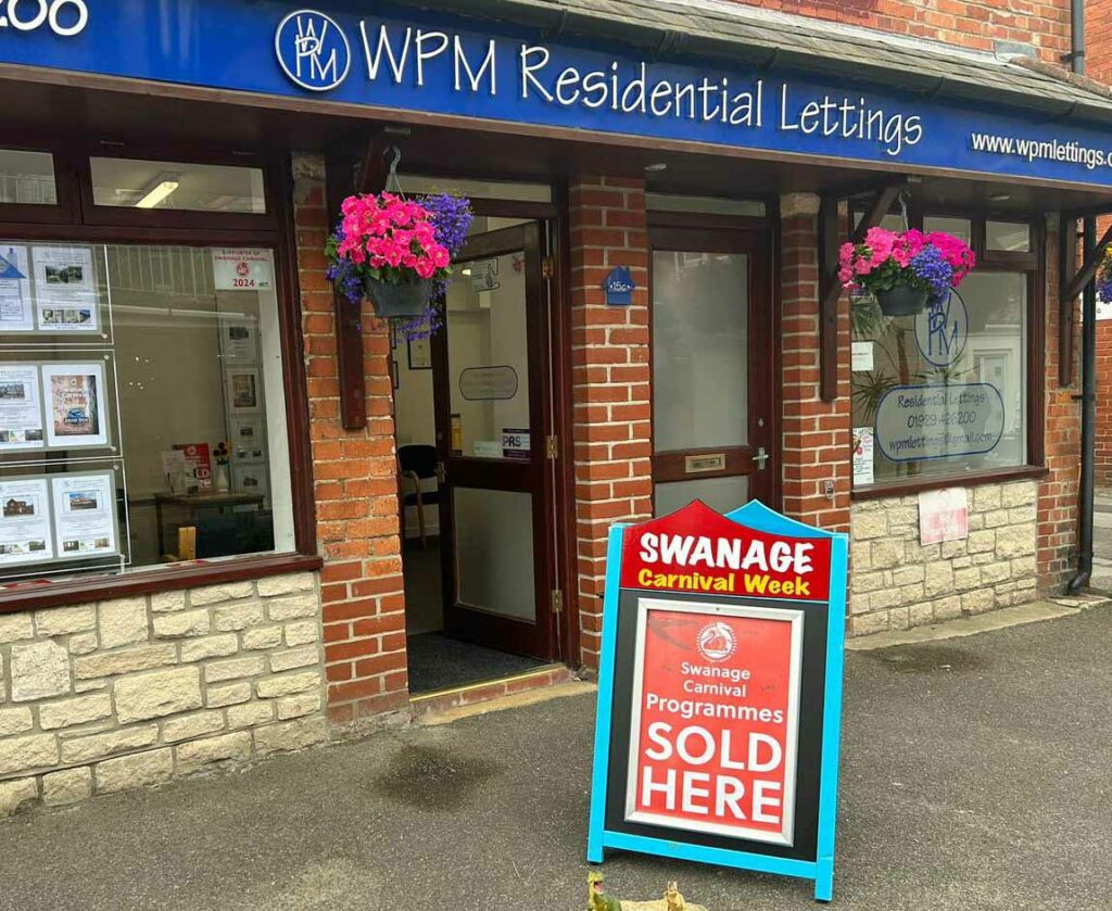 Swanage carnival programme at WPM lettings