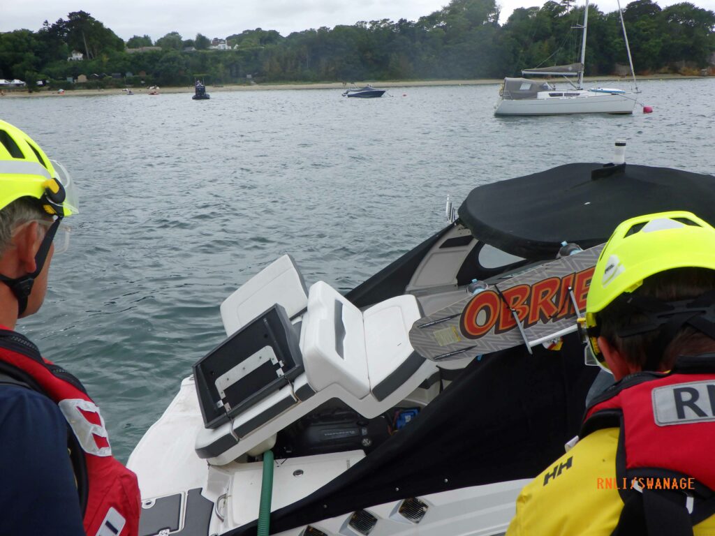 Lifeboat rescue in Studland Bay